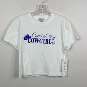 Wildfox NWT Coastal Cowgirl Janie Baby Tee Size XS Snow White Graphic T-Shirt
